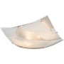 Plafoniera quadrata a 2 luci con vetro satinato decorato Globo Lighting Paranja 40403-2, 2 E27, Moderna e Luminosa, 30 x 30 cm