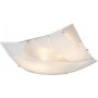 Plafoniera quadrata a 2 luci con vetro satinato decorato Globo Lighting Paranja 40403-2, 2 E27, Moderna e Luminosa, 30 x 30 cm