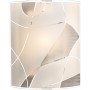 Applique rettangolare con vetro satinato decorato Globo Lighting Paranja 40403W2, 1 E27, Moderna e Luminosa: Coppolav.it