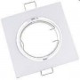 Faretto incasso quadrato bianco orientabile per foro diametro 75 mm Lampo Lighting DIKORSQ230/BI/SL, Portalampada GU10 Incluso