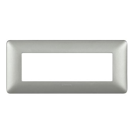 Placca 3 posti Iron Bticino Matix AM4803MIR, Grigio Metallizzato, 3 moduli, Tecnopolimero