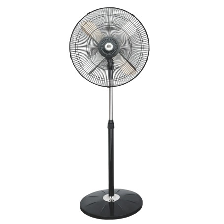 Ventilatore a piantana DCG VE1655B con base ampia e tonda, Oscillante, 4 pale, 3 velocità, Diametro 50 cm, Altezza 130 cm, Nero