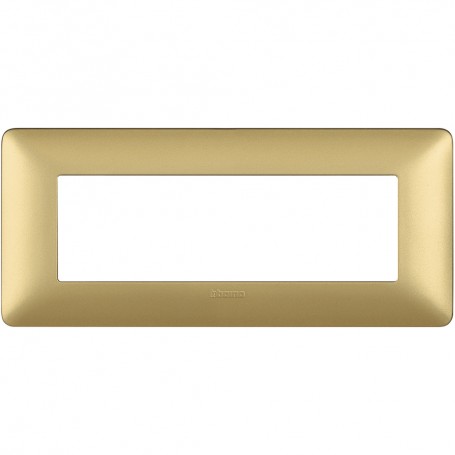 Placca Bticino Matix AM4806MGL 6 moduli Gold, Tecnopolimero, Serie Civili, MADE IN ITALY